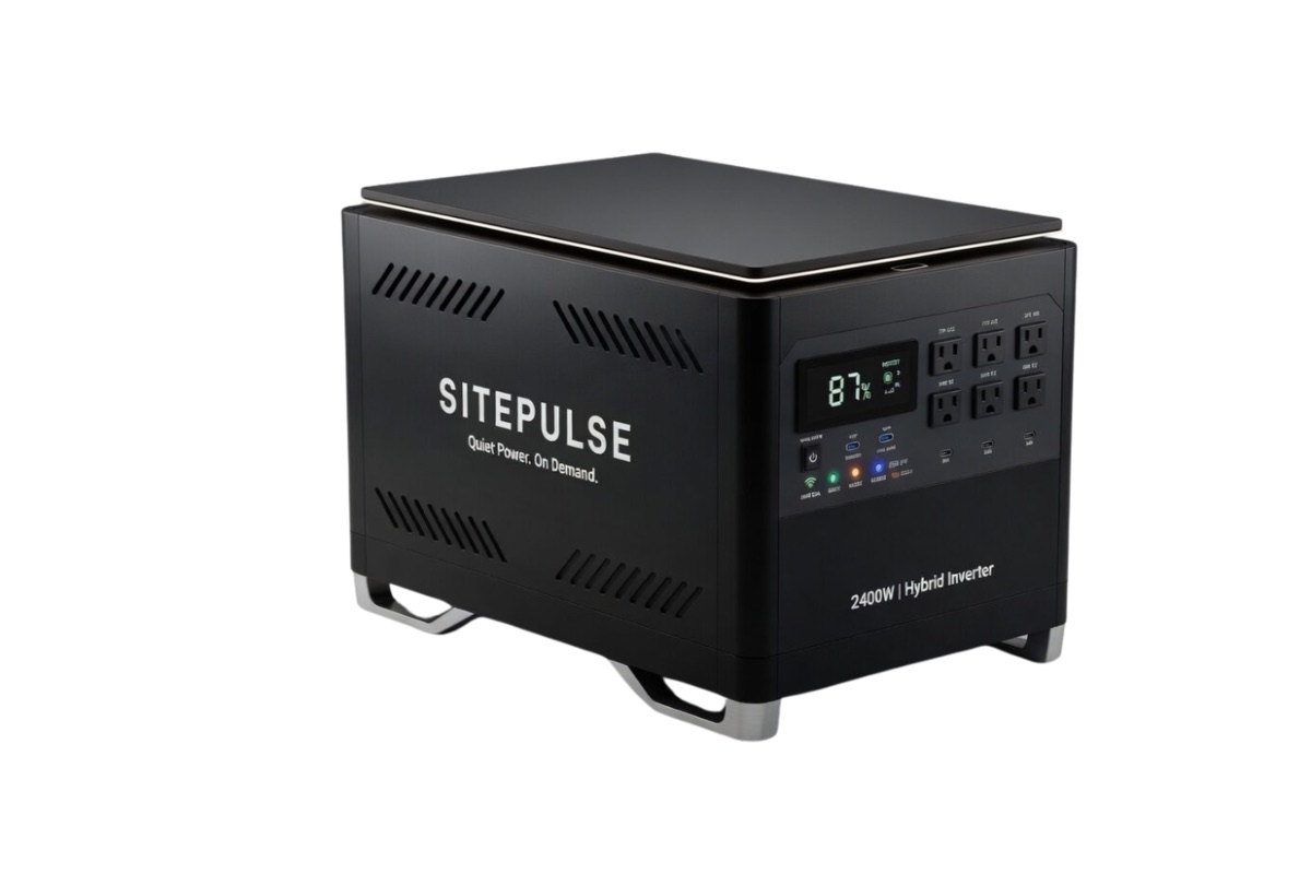 Sitepulse 4000W Hybrid Inverter, 3/4 view